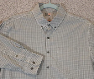 5.11 Tactical Hemd Erwachsene Medium grün schwarz Tattersall Karo Knopf Langarm - Bild 1 von 22