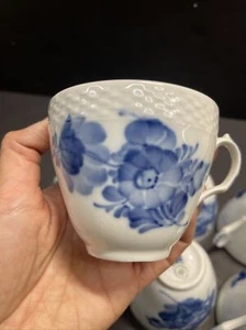 Royal Copenhagen 1978 Braided Blue Flowers Cup 2-5/8”h Denmark - Picture 1 of 9