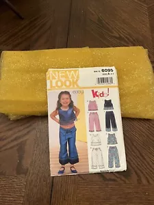 Sewing Pattern NEW Look Simplicity 6095 Child’s UNCUT Gold Shimmery Fabric Piece - Picture 1 of 17