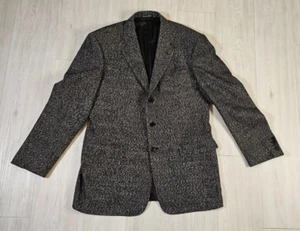 Pal Zileri Mens Sport Coat Jacket Blazer 42R Wool Blend Italy Black White - Picture 1 of 12