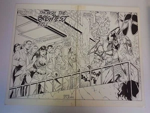 Vengeance of Vampirella #8 Original Double Splash Page Signed Kevin Sharpe - Picture 1 of 7