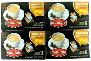 (48) Indulgio Butterscotch Latte k-cups (4 Boxes of 12) Pods Coffee Keurig - Picture 1 of 11