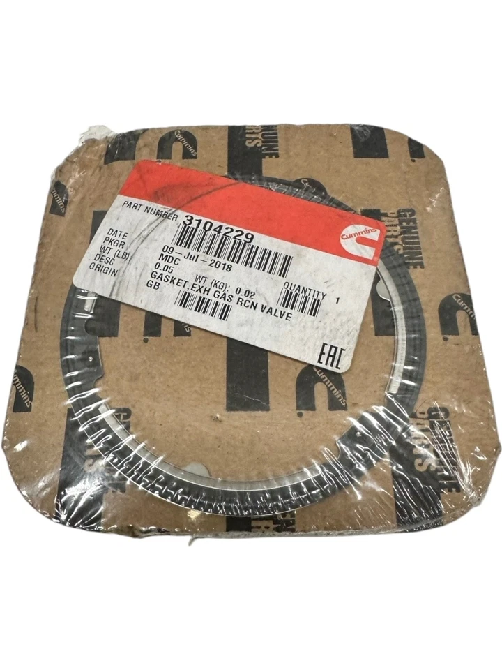NEW Cummins 3104229 Exhaust Gas Recirculation Valve Gasket **SALE** - Image 1 of 1