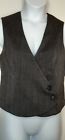 Elements 14 Dark, Medium Grey Dress Vest, inside flap buttons, lined classy 