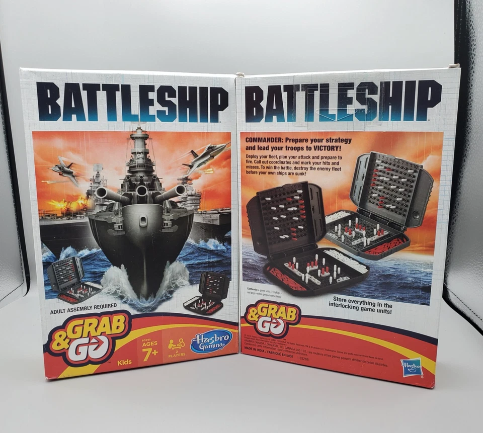 BATTLESHIP HASBRO GRAB AND GO GAME TRAVEL SIZE SMALL COMPACT opened for pictures - Image 1 of 4