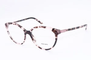 NEW PRADA VPR 08Y ROJ-101 CLEAR PINK BROWN HAVANA AUTHENTIC EYEGLASSES 54-17 - Picture 1 of 3