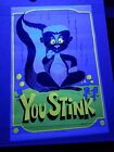 Affiche fluorescente hippie vintage Blacklight You Stink 1970 trou dans le mur dans son emballage d'origine