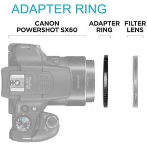 67mm Lens Filter Adapter Ring CANON SX70 SX60 SX50 SX40 HS SX540 SX530 FA-DC67A - Picture 1 of 2