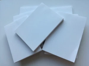 100 PADS A7 PAPEL BLANCO LISO MINI JOTTER NOTA PAD MEMO NOTEBOOK para llevar - Imagen 1 de 5