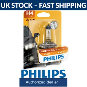 Philips Vision H4 30% More Light Headlight Bulb (Single) - Picture 1 of 3
