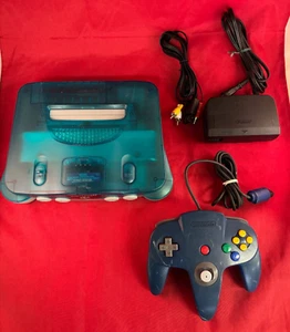 Nintendo64 Clear Blue Console NUS--01 W/Controller Tested and Working Japan - Picture 1 of 13