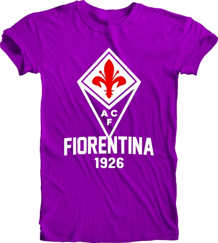 ACF Fiorentina Club Soccer Football Men's T Tee Shirt Handmade Team Sports white Cover