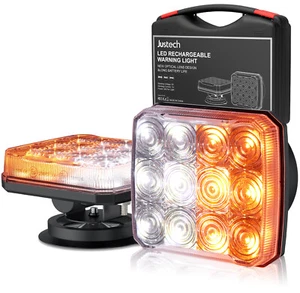 2X Magnetic Wireless Warning Strobe Beacon Light Emergency Flashing Rechargeable - Picture 1 of 12