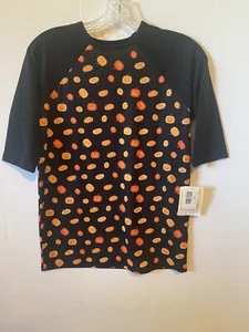 LuLaRoe Kids Sloan Halloween Pumpkin 3/4 Sleeve Size 12 Unisex New With Tags - Picture 1 of 8