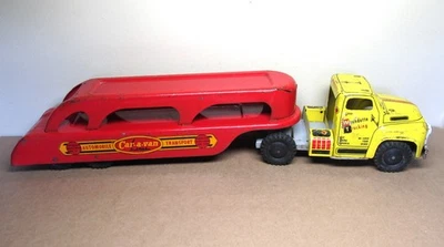 Transportador de automóvil Wyandotte Trucking Car-a-van vintage Foto 1 de 4