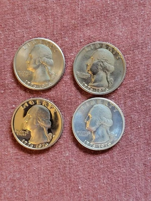 4 . 1976 BU Quarters .. P, D, S 40% Silver & S Clad Proof - Image 1 of 4