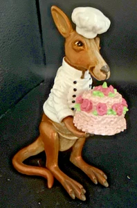 KANGAROO CAKE BAKER Pewter ~ Culinary Collectible Sculpture ~ RON LEE - LE - Picture 1 of 11
