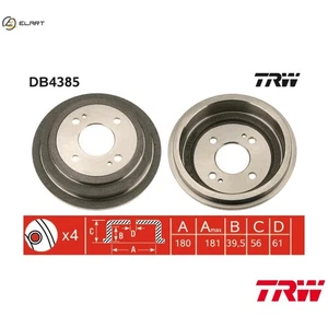 2x BRAKE DRUM DB4385 FOR EVERUS HONDA FIT/II/MONOCAB/III/ARIA/MK/IV CITY JAZZ - Picture 1 of 9