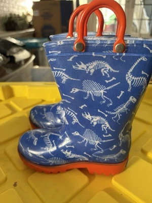 Zoogs Toddler Dinosaur Rain Boots – Dino Print | Size 8 - Image 1 of 4