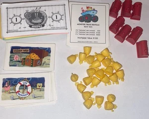 SPONGEBOB MONOPOLY GAME REPLACEMENT Parts money Cards Buildings - Picture 1 of 6