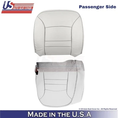 Fundas de asiento laterales de pasajero blancas de cuero sintético para Ford Crown Victoria 1998-2002 Foto 1 de 4