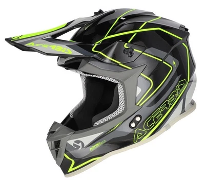 CASCO HELMET MOTO CROSS ENDURO ACERBIS LINEAR 22.06 NERO GIALLO FLUO TG S Foto 1 de 4