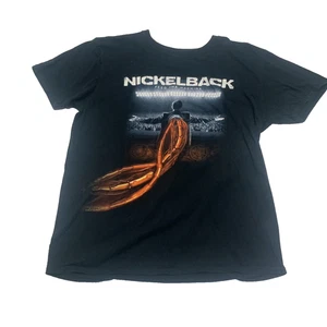 Camiseta negra Nickleback Feed The Machine Tour 2017 Rock Band GRANDE - Imagen 1 de 5