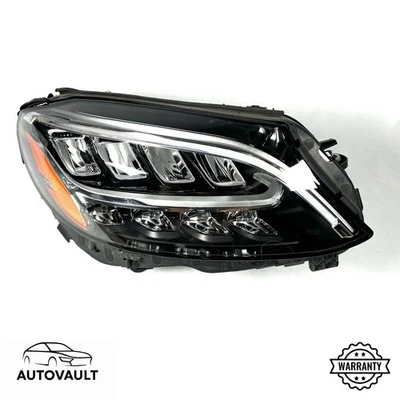 Faro LED lado derecho derecho derecho Mercedes Benz Clase C C C300 2019 2020 2021 Foto 1 de 4