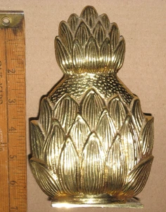Vintage Pineapple Bookend Brass Color Tropical Doorstop 6" - Picture 1 of 4