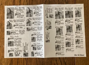 BILL & TED's BOGUS JOURNEY (1991) RARE & VINTAGE Ad Sheet Keanu Reeves - Bild 1 von 1