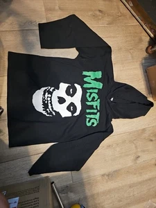 MISFITS FELPA CON CAPPUCCIO VINTAGE ANNI 90 verde e nera vera rara grande - Foto 1 di 14