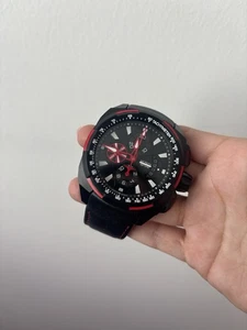 Reloj Rebellion para hombre 'Wraith' esfera negra correa de cuero RB.WR.CH.TB.GTWC - Imagen 1 de 8