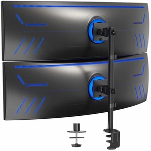 VIVO Dual Ultrawide Monitor Desk Mount, Stand for 2 Computer Screens up to 49" - Picture 1 of 8
