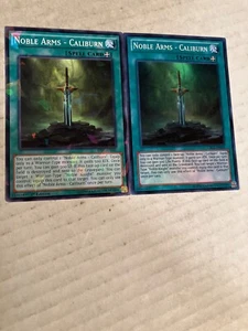 2 Noble arms-caliburn  (1 is a shatter foil) foil yu-gi-oh gaming cards cscan - Picture 1 of 2