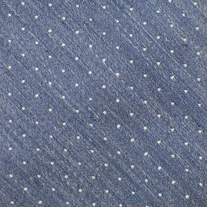 LEDBURY Mens Blue White PINDOT Handmade Woven Linen Silk Tie USA NWT - Picture 1 of 3