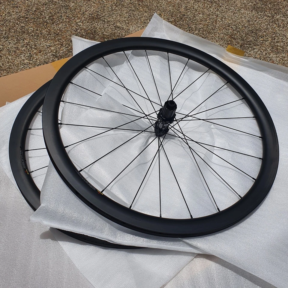 DT SWISS 350 CL 11SPD Thru Axle x FCTL Carbon TUBULAR Rims Gravel/Cross Wheelset - image 1 of 4