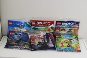 Lego Polybag LOT x7 (Batman,Marvel,Jurassic World,Ninjago,Dreamzzz,Disney,City) - Picture 1 of 15