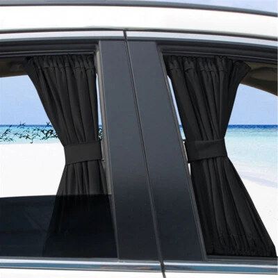 2x Car Sun Shade Side Window Curtain Car Foldable UV Protection Accessories - Image 1 of 4