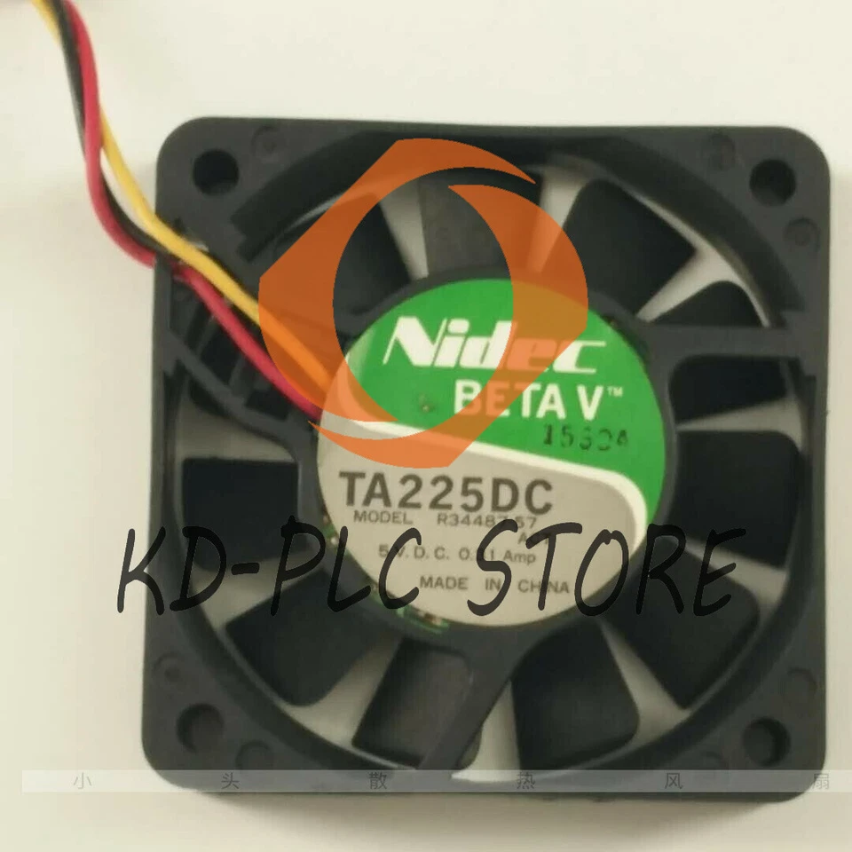 New Nidec 60*60*15 TA225DC R34487-57 DC5V 0.31A 3 wire cooling fan - Image 1 of 1