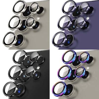 Metal Tempered Glass Camera Protector Lens Cover For Samsung S24 S24 Ultra S24+ - Image 1 of 4