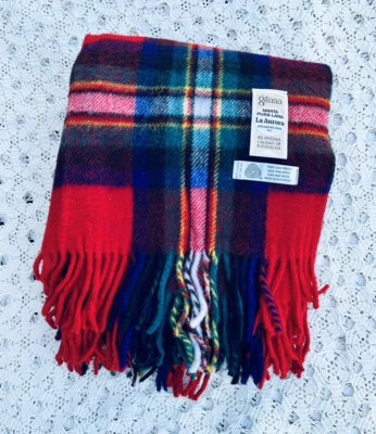 Vintage Gitana La Aurora 100% Pure Wool Plaid Blanket 53”X65” - Image 1 of 4