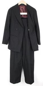 SUITSUPPLY La Spalla Men Suit UK32R Pure Wool Black Double-Breast 2-Piece Slim - Picture 1 of 18