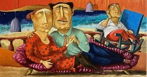 La Terrazza Pino Procopio SERIGRAFIA Opera Dipinto Ed. Lim su Cartoncino 50x85 - Imagen 1 de 1