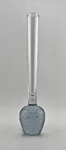 Holmegaard Orchid Vase Blue Blown Glass Controlled Bubbles by Per Lutken - Picture 1 of 6
