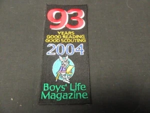 Boys' Life Magazine 2004 93 Years Good Reading Good Scouting Patch BM9 - Picture 1 of 1