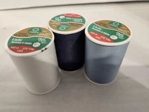 Lot of 3 NEW Coats & Clark Hand Quilting  - T56, 375 yds each, NAVY , BLUE, WHT - Picture 1 of 3