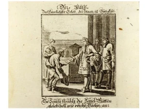 IL CONSIGLIERE DEL CONSIGLIO 1 incisione su rame originale di Weigel 1730 circa - Foto 1 di 3