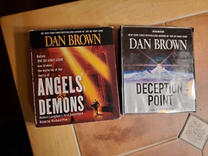 2 Audio CD Books novels by Dan Brown 'Deception Point', 'Angels & Demons' - Picture 1 of 3
