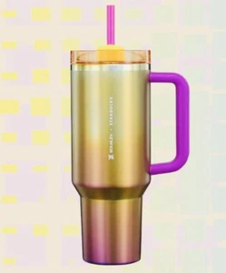 STARBUCKS STANLEY SUMMER GRADIENT Tumbler 40 oz. Quencher LIMITED EDITION - Picture 1 of 5