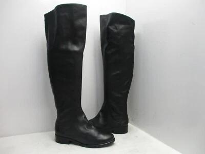 Botas STEVEN by Steve Madden Salley Cuero Negro Cremallera Sobre la Rodilla Talla 7.5 M  Foto 1 de 4